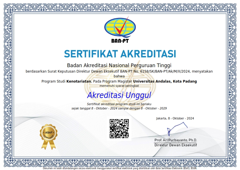 Program Studi Magister Kenotariatan